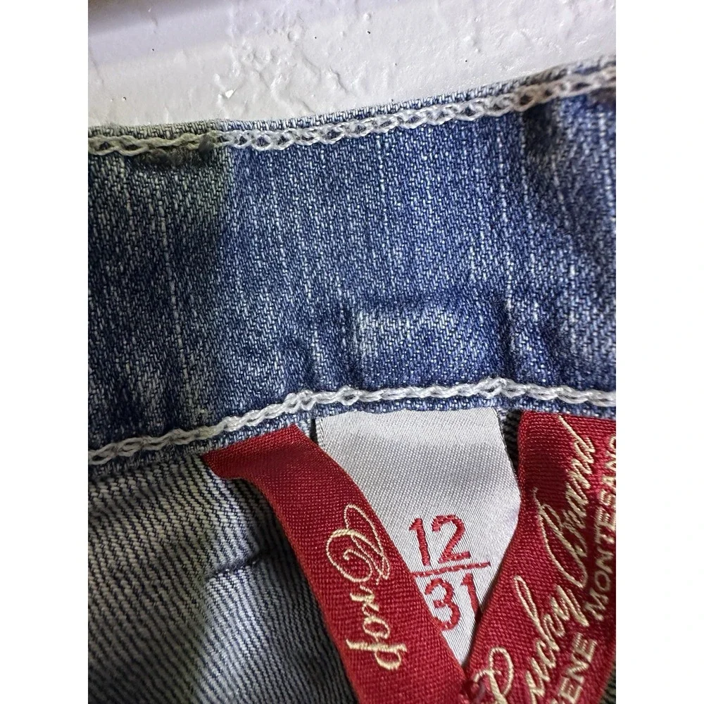 Lucky Brand Blue Jeans 12/31 Mid Rise Gene Montesano Classic Rider Sugar Crop - Picture 4 of 12